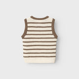 Lil'Atelier Birch Emlen Strik Vest Stripe