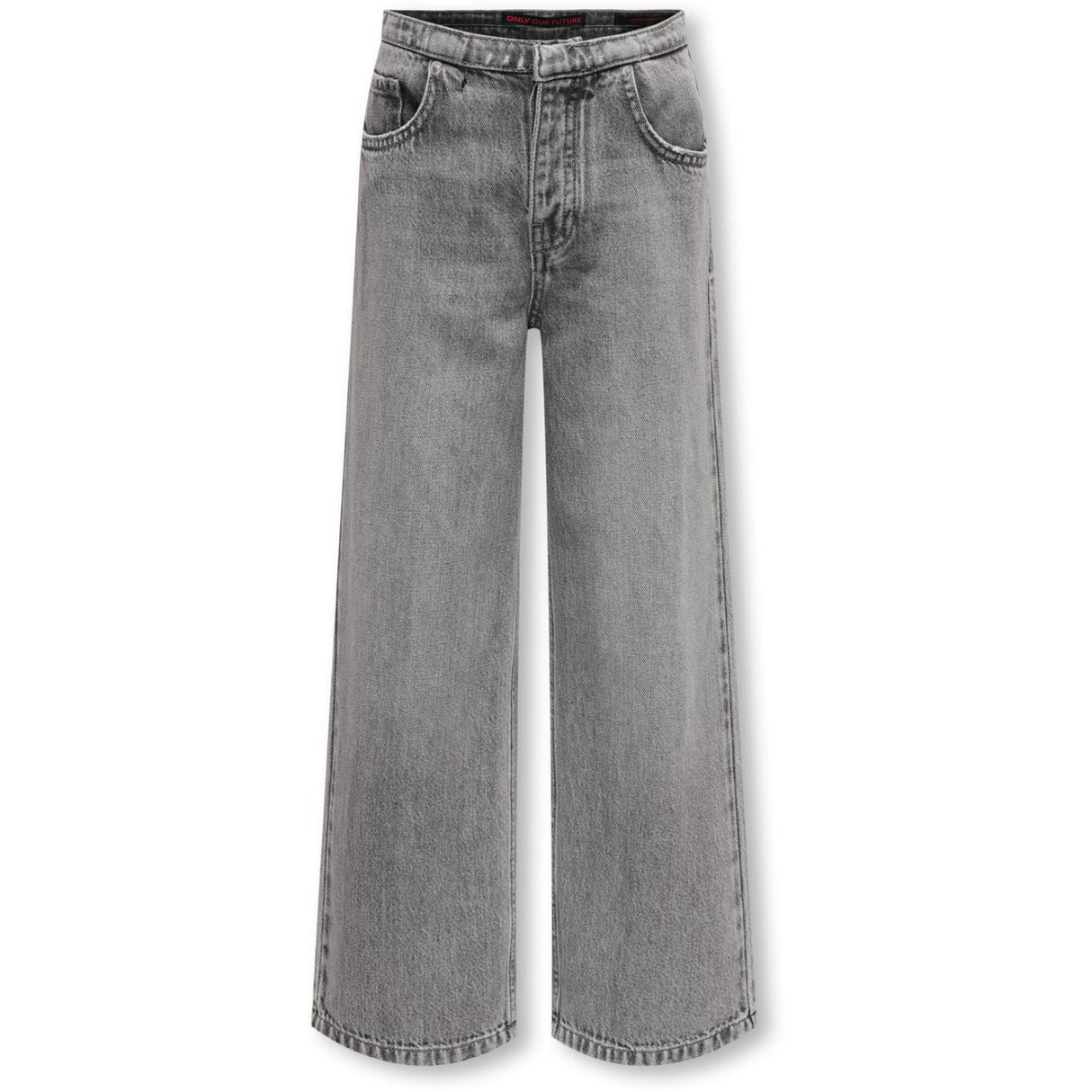 kids ONLY Light Grey Denim Spring Wide Denim Jeans Red Dia