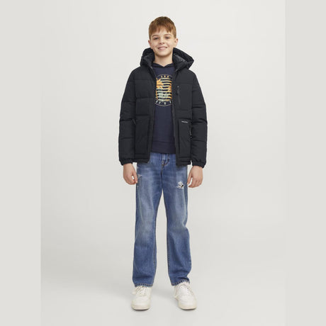 Jack & Jones Junior Black Eotto Puffer Jakke 2