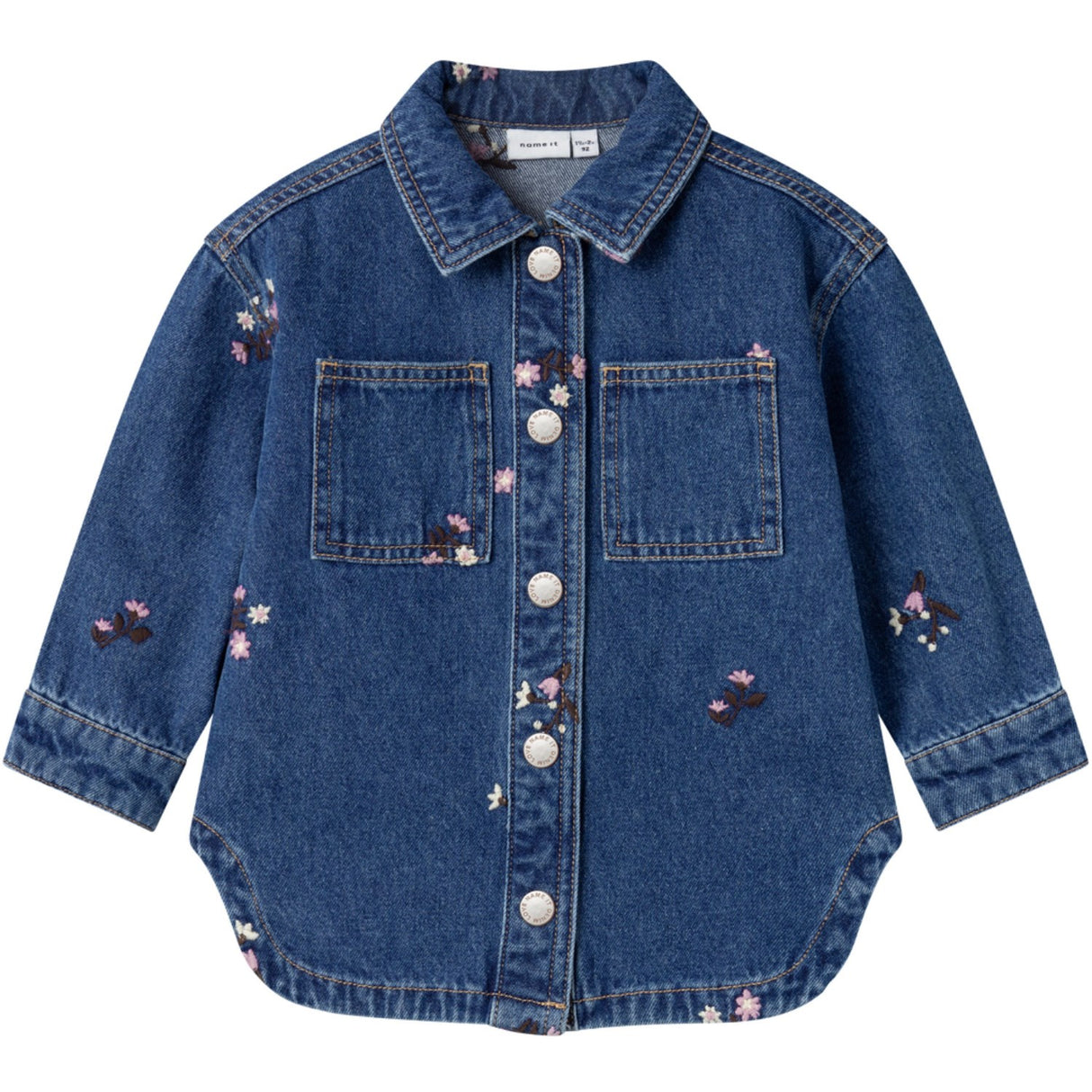 Name It Dark Blue Denim Kat Embellished Denim Jakke