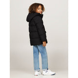 Tommy Hilfiger Black Monotype Ribstop Puffer Jakke 5