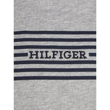 Tommy Hilfiger Light Grey Htr / Navy Stripes Monotype Print Stripe Reg T-Shirt