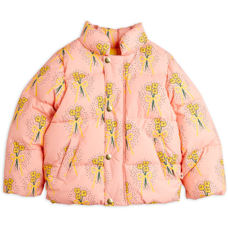 Mini Rodini Pink Winter Flowers Aop City Puffer Jakke