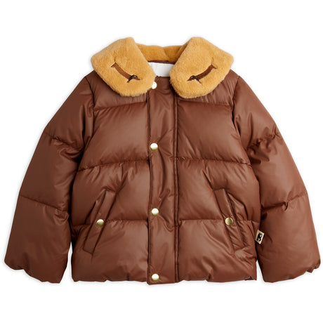 Mini Rodini Brown Dog Emb Puffer Jakke