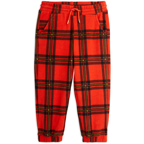 Mini Rodini Red Check Aop Fleece bukser