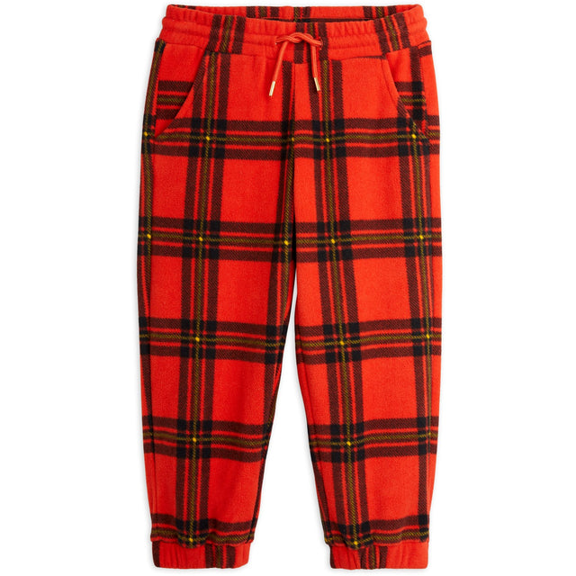 Mini Rodini Red Check Aop Fleece bukser