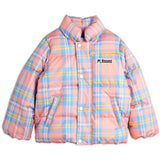 Mini Rodini Pink Check Aop City Puffer Jakke