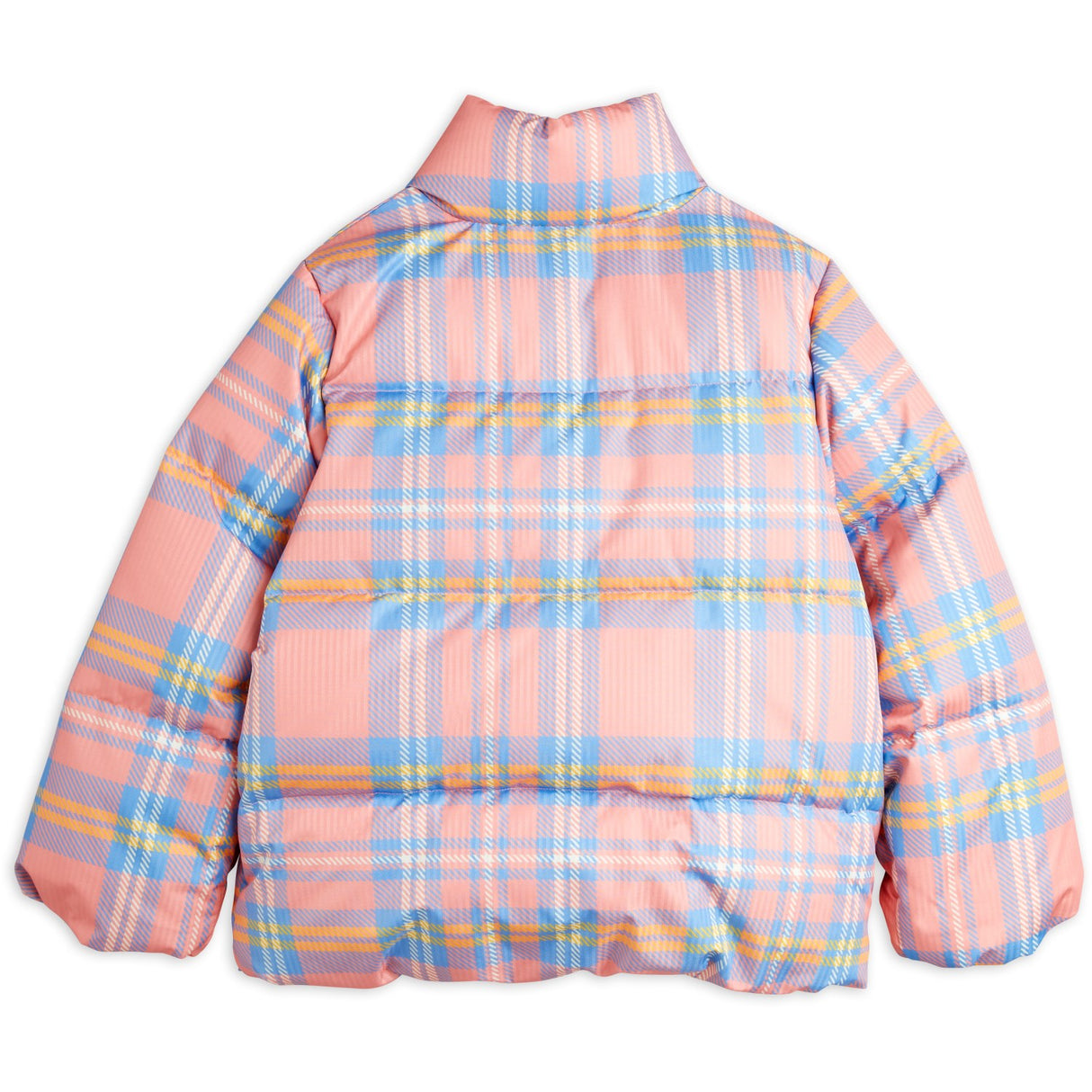 Mini Rodini Pink Check Aop City Puffer Jakke