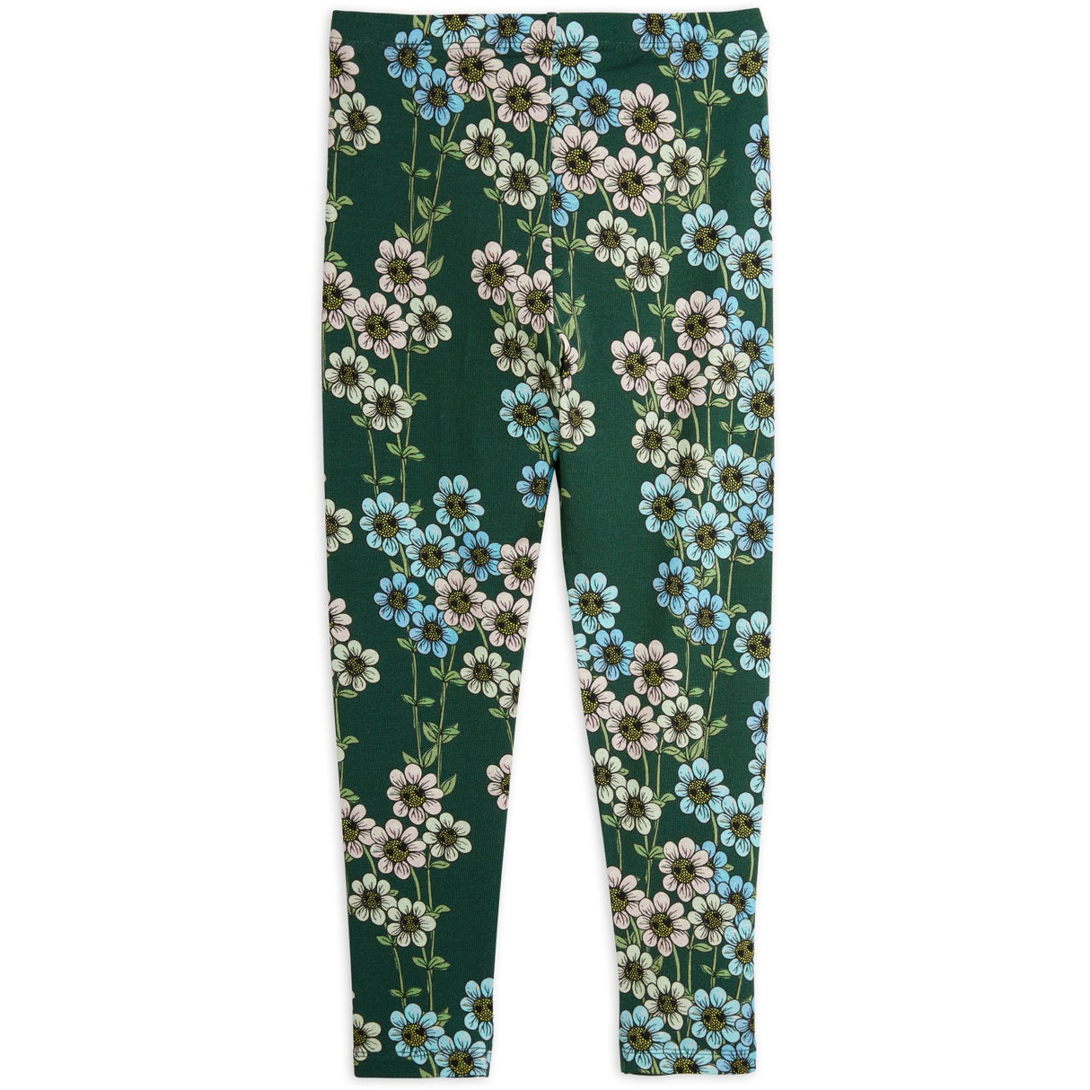 Mini Rodini Green Daisys Aop Leggings