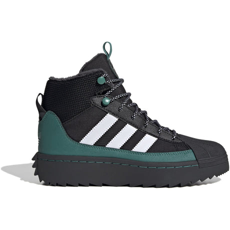 adidas Originals Core Black/White/Active Green Superstar Winter Trek J Støvler