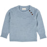 COPENHAGEN COLORS Dusty Blue Merino Marguriette Bluse