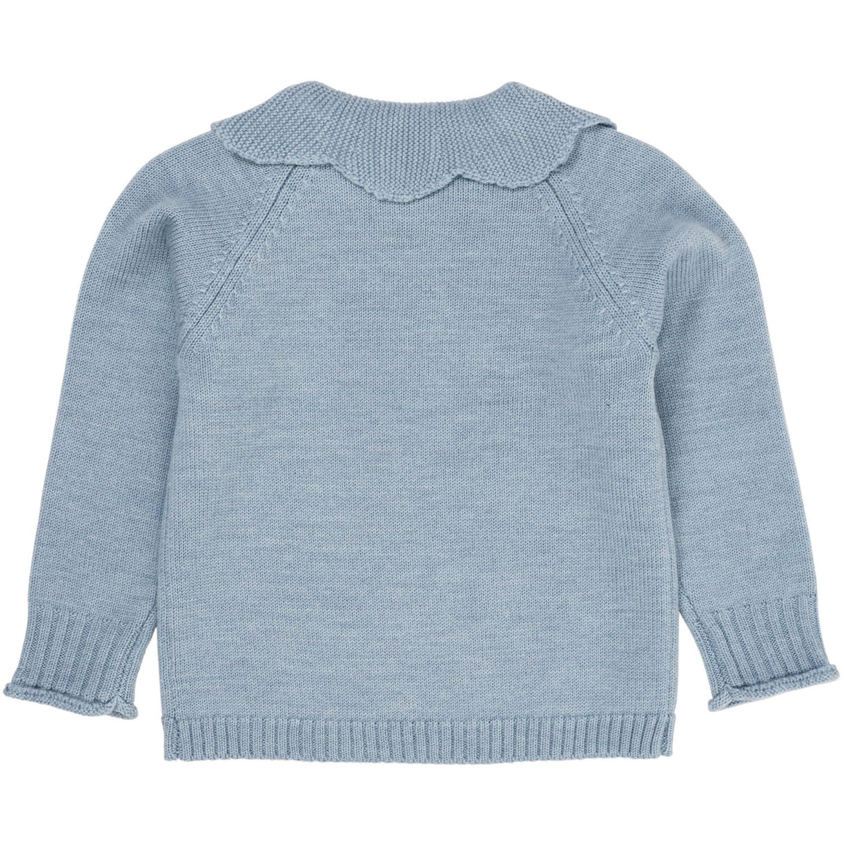 COPENHAGEN COLORS Dusty Blue Merino Marguriette Bluse 3