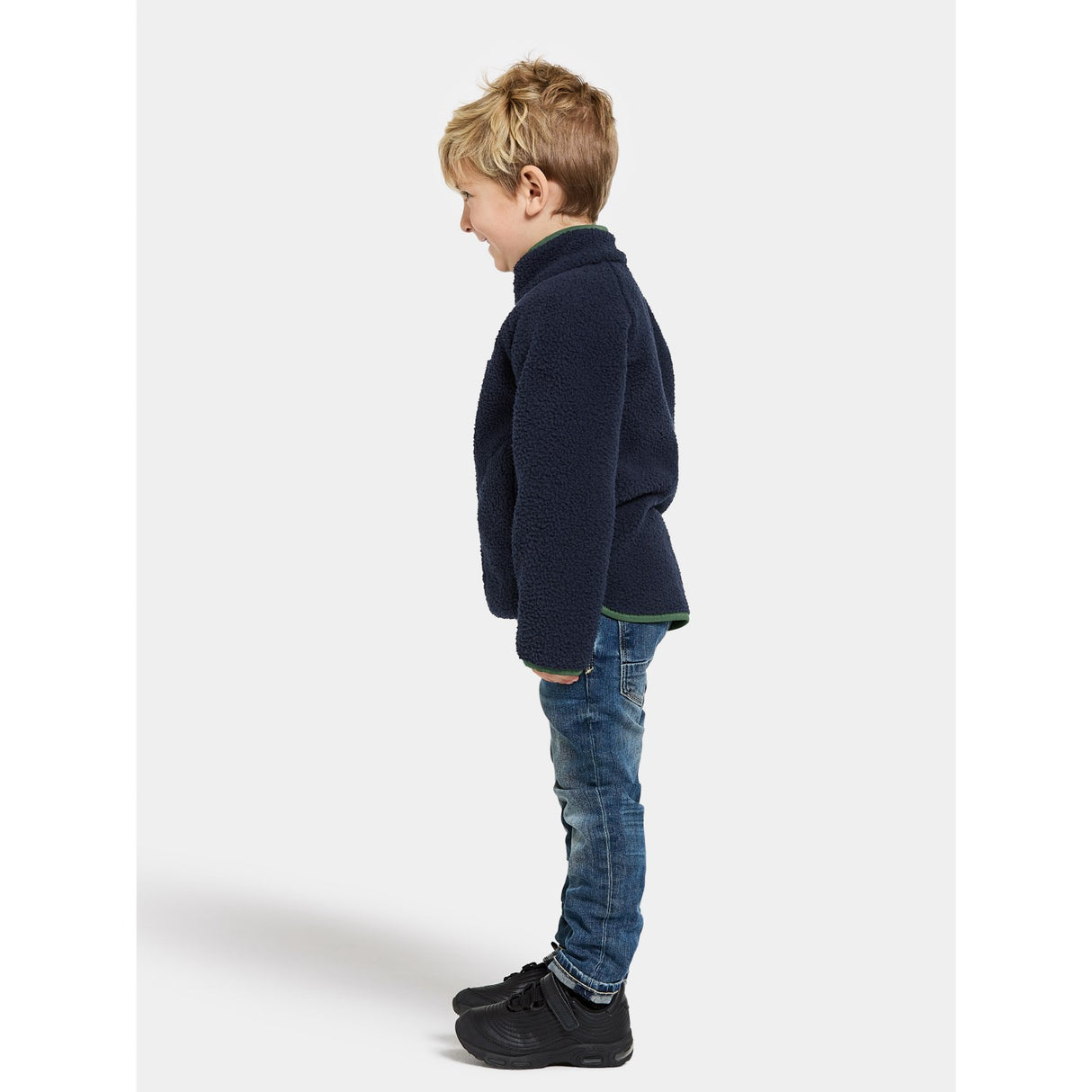 Didriksons Navy Gibbs Kids Fullzip Fleece Jakke 2