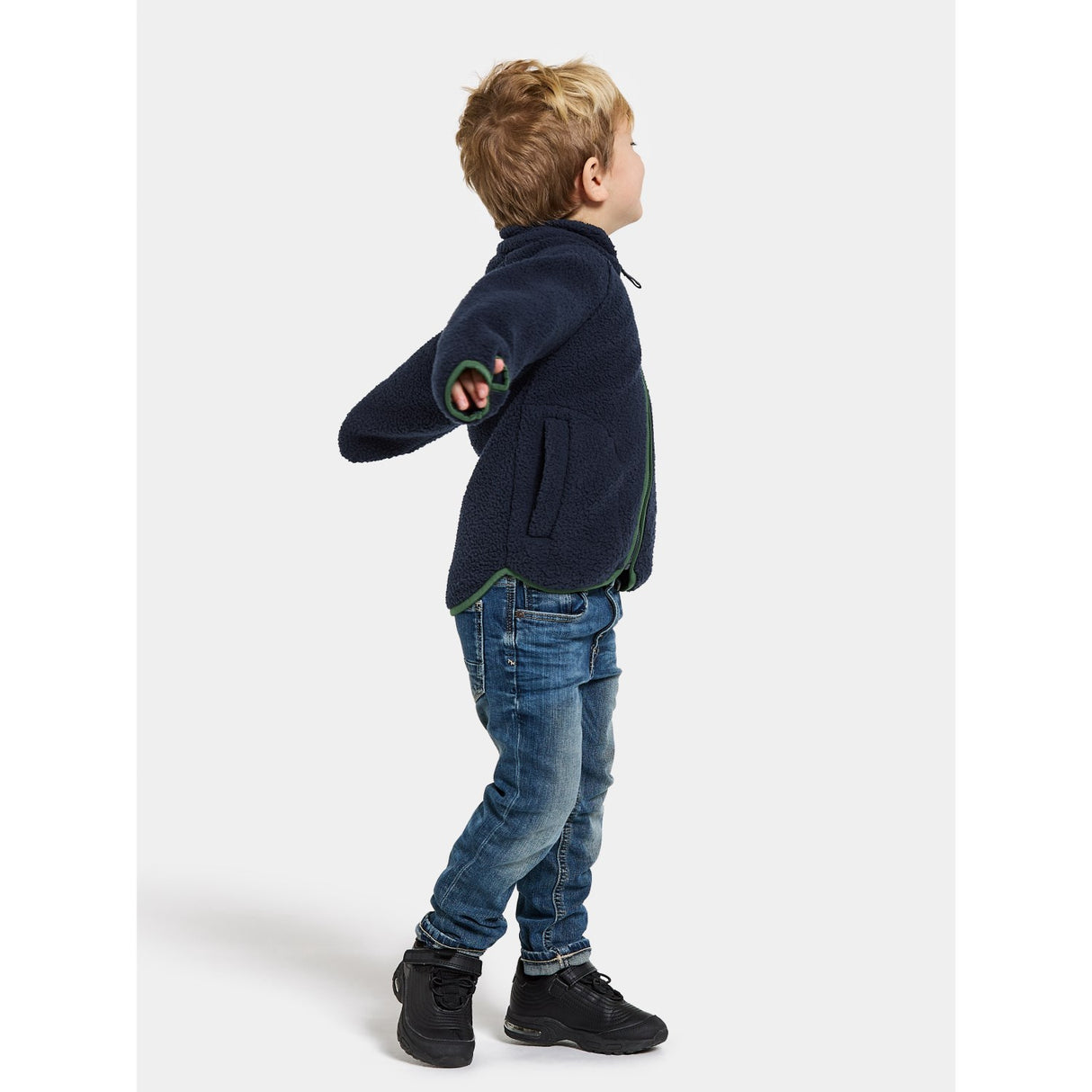 Didriksons Navy Gibbs Kids Fullzip Fleece Jakke 2