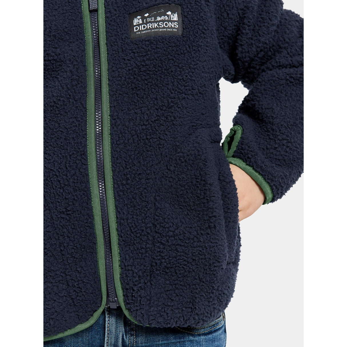 Didriksons Navy Gibbs Kids Fullzip Fleece Jakke 2