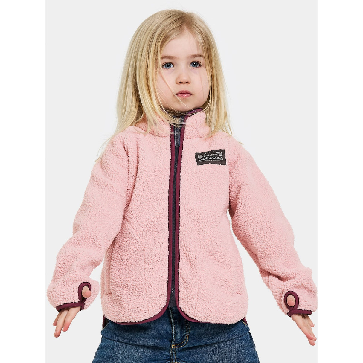 Didriksons Dusty Pink Gibbs Kids Fullzip Fleece Jakke 2