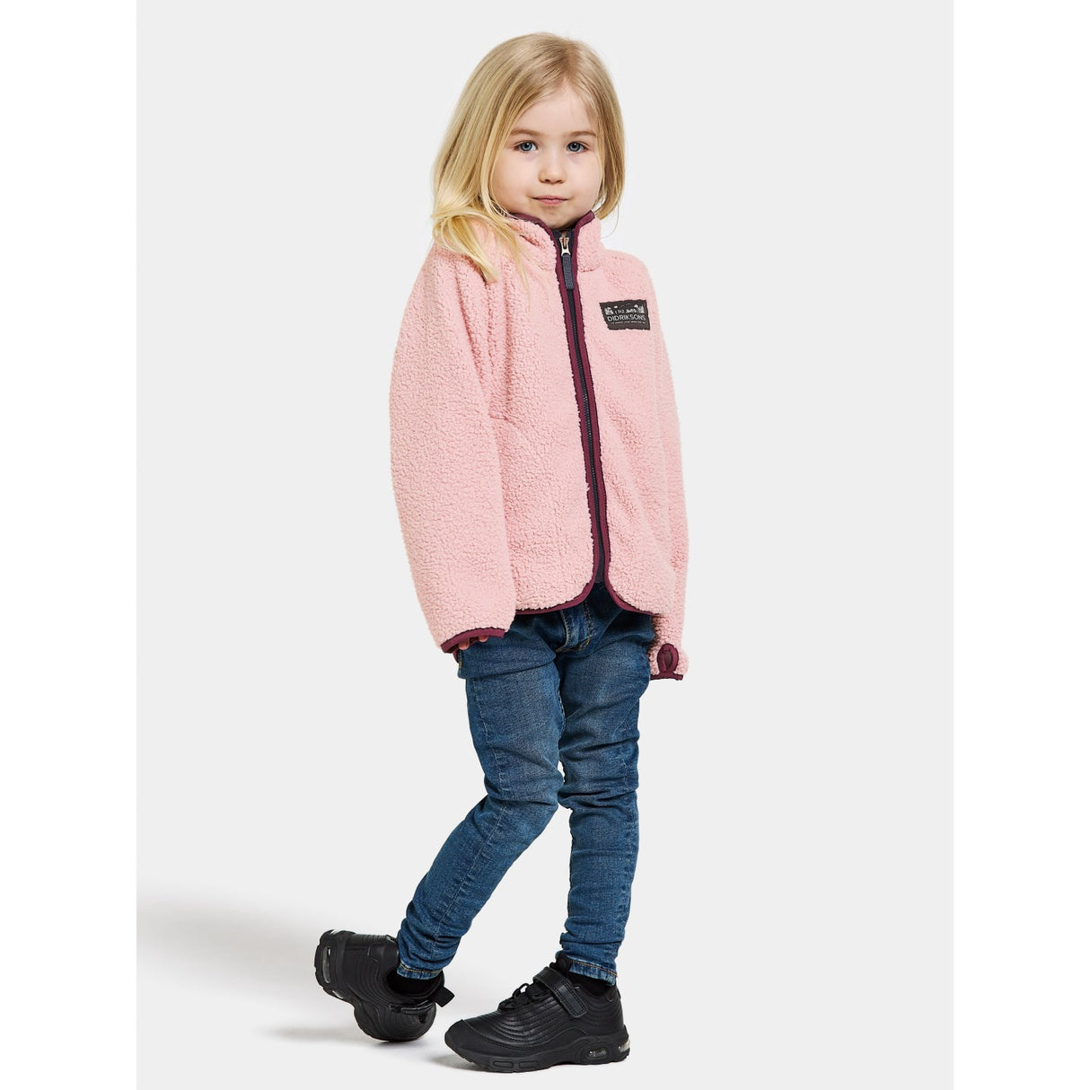 Didriksons Dusty Pink Gibbs Kids Fullzip Fleece Jakke 2