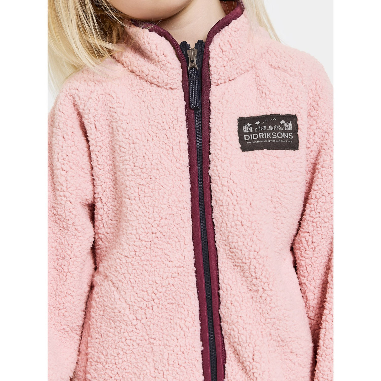 Didriksons Dusty Pink Gibbs Kids Fullzip Fleece Jakke 2