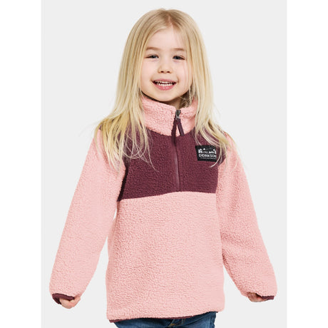 Didriksons Dusty Pink Gosig Kids Halfzip Fleece Jakke