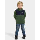 Didriksons Pine Green Gosig Kids Halfzip Fleece Jakke