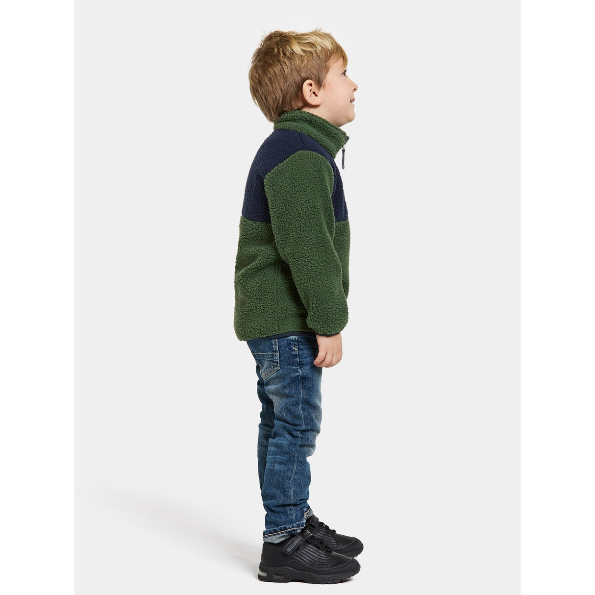 Didriksons Pine Green Gosig Kids Halfzip Fleece Jakke