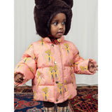 Mini Rodini Pink Winter Flowers Aop City Puffer Jakke