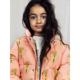 Mini Rodini Pink Winter Flowers Aop City Puffer Jakke