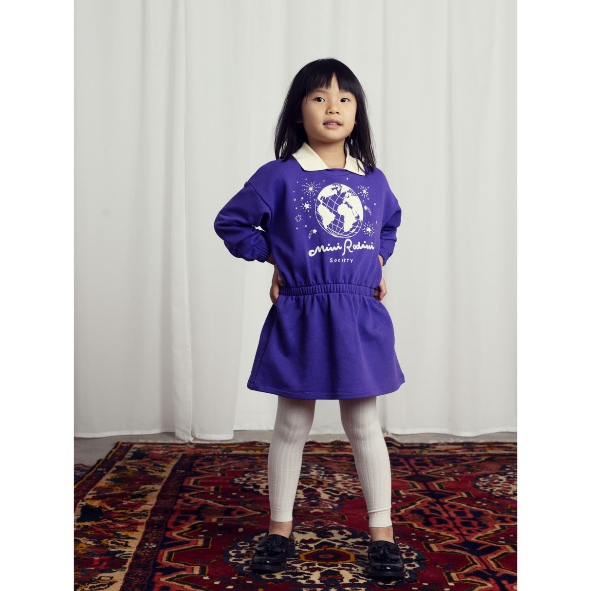 Mini Rodini Purple Mini Rodini Society Sp Sweat Kjole