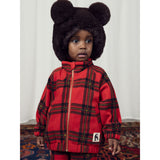 Mini Rodini Red Check Aop Fleece Jakke