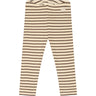 Petit Piao Chocolate Brown/Dark Off White Leggings Modal Striped