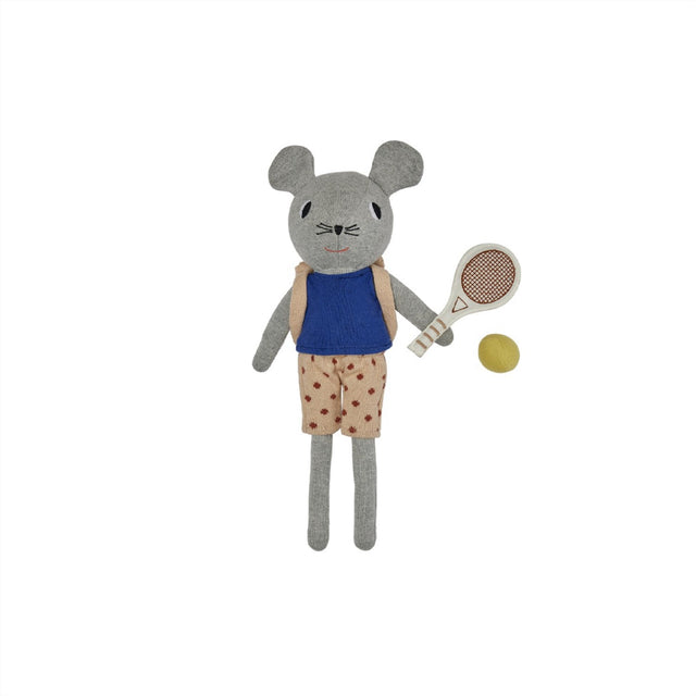 OYOY Light Grey Nuni Mouse Tennis Dukke