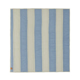 OYOY Blue/Clay Striped Quiltet Tæppe