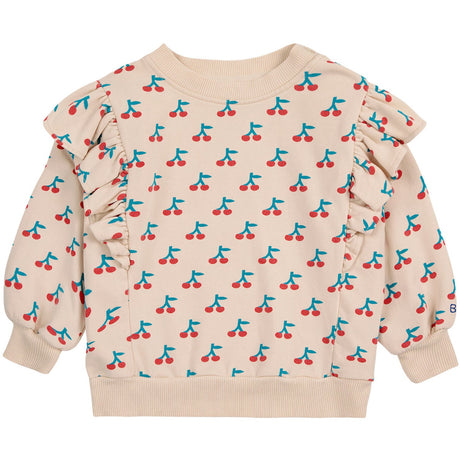 Bobo Choses White Cherry All Over Ruffle Sweatshirt