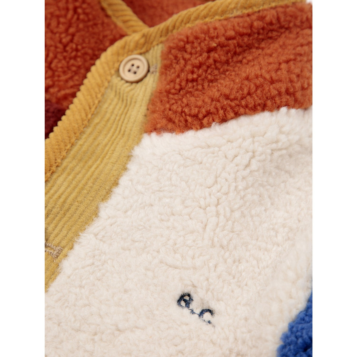 Bobo Choses Multicolor Color Block Sheepskin Jakke