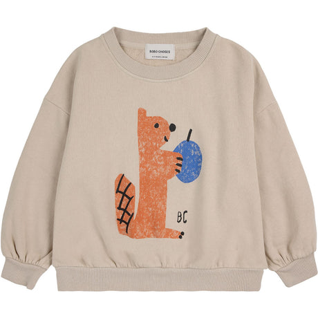 Bobo Choses Light Brown Hungry Squirrel Sweatshirt