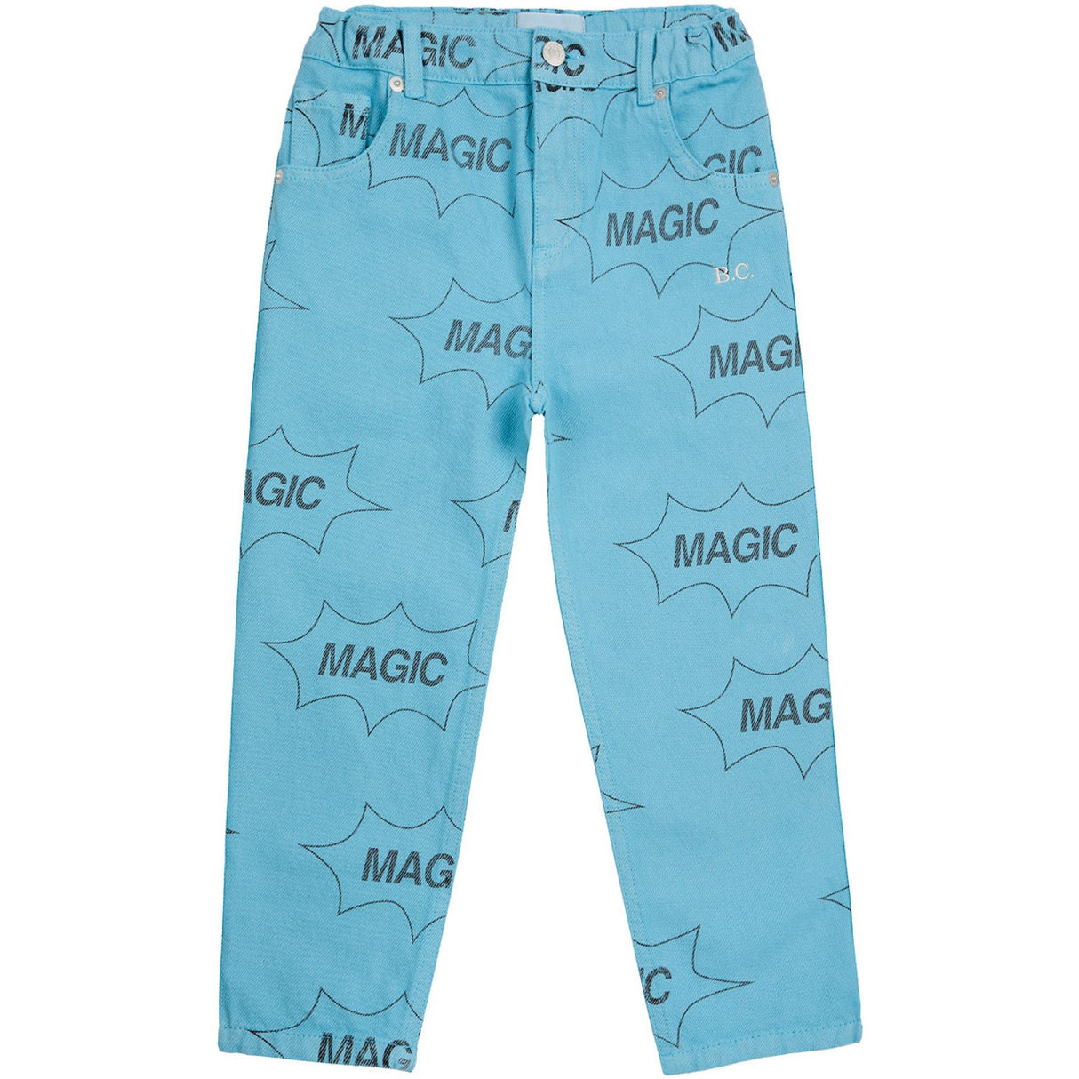 Bobo Choses Light Blue It'S Magic All Over Denim Baggy Bukser