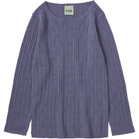 FUB Dusty Violet Pointelle Bluse