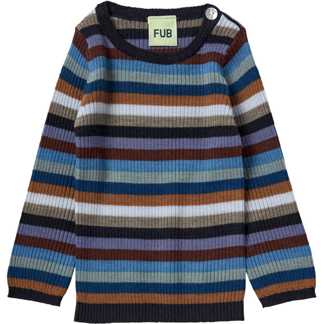 FUB Multi Stripe Baby Rib Bluse