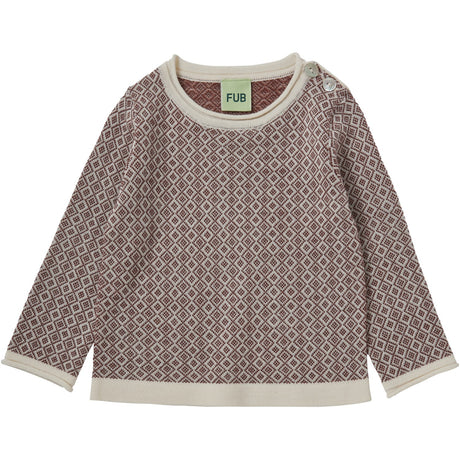 FUB Ecru/Clay Baby Jaquard Bluse