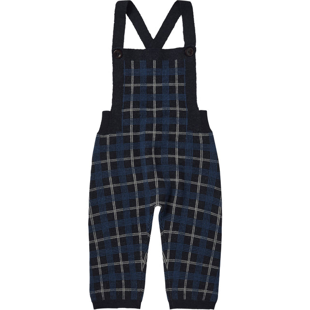 FUB Dark Navy Baby Checked Overalls