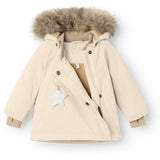 Mini A ture Angora cream Wang Fleece Vinterjakke m. Pels