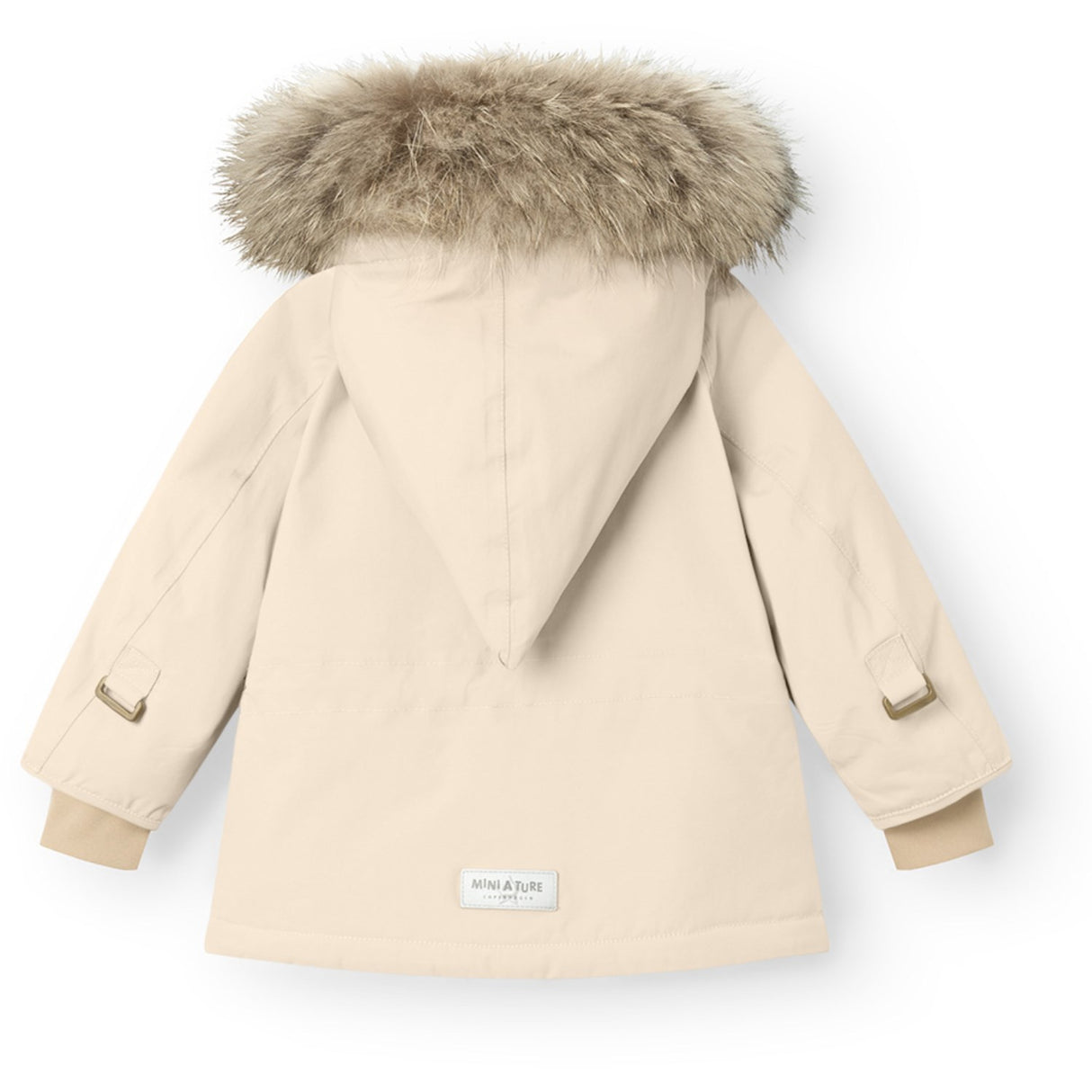 Mini A ture Angora cream Wang Fleece Vinterjakke m. Pels