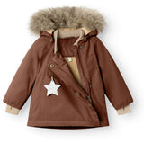 Mini A ture Rootbeer brown Wang Fleece Vinterjakke m. Pels