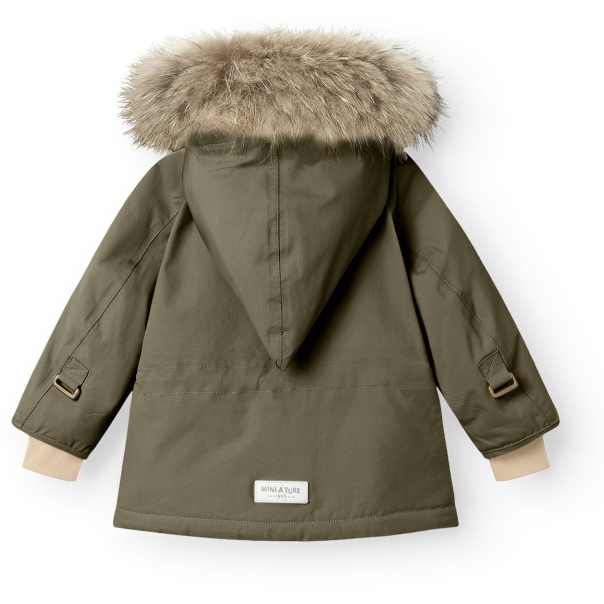 Mini A ture Olive night Wang Fleece Vinterjakke m. Pels