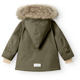 Mini A ture Olive night Wang Fleece Vinterjakke m. Pels