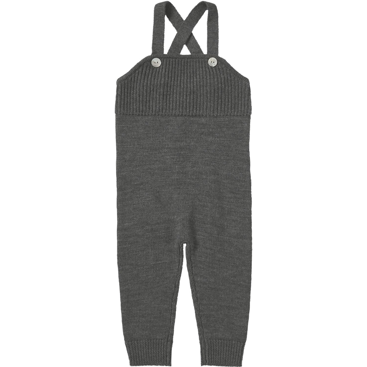 FUB Grey Melange Baby Overalls