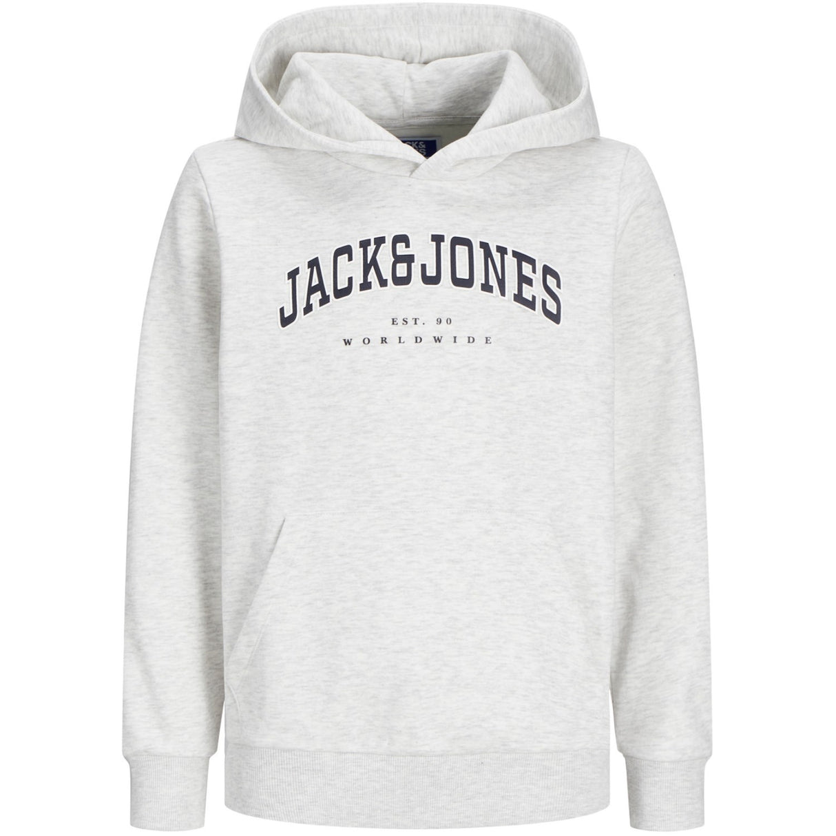 Jack & Jones Junior White Melange Caleb Varsity Sweat Hoodie Noos