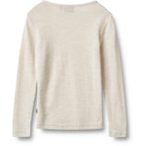 Wheat Eggshell Melange Wool Bluse Alfie