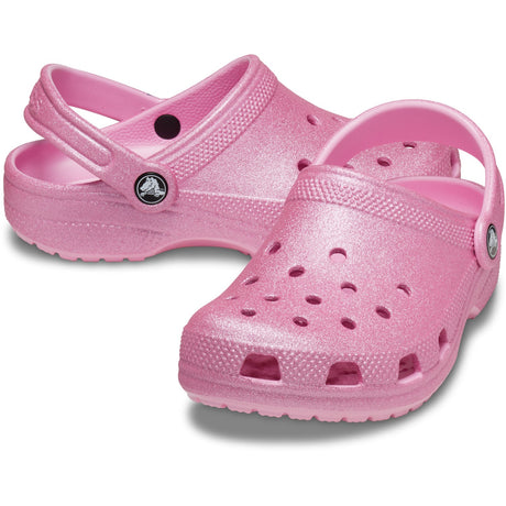 Crocs Pink Tweed Glitter Classic Glitter Clog