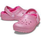 Crocs Pink Tweed Classic Lined Glitter Clog 2